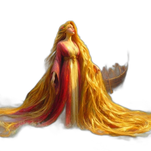 dress, hair, fantasy art, concept art transparent PNG cut-out