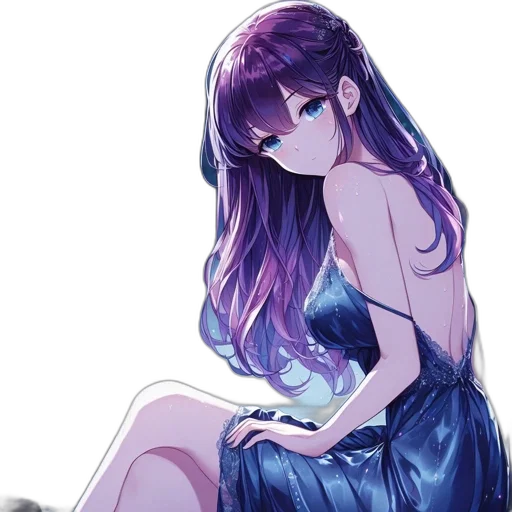 dress, crown, creature, hair transparent PNG cut-out