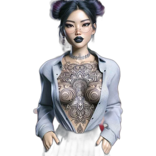 dress, jewelry, staff, concept art transparent PNG cut-out