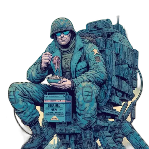 jacket, robot, weapon, bottle transparent PNG cut-out