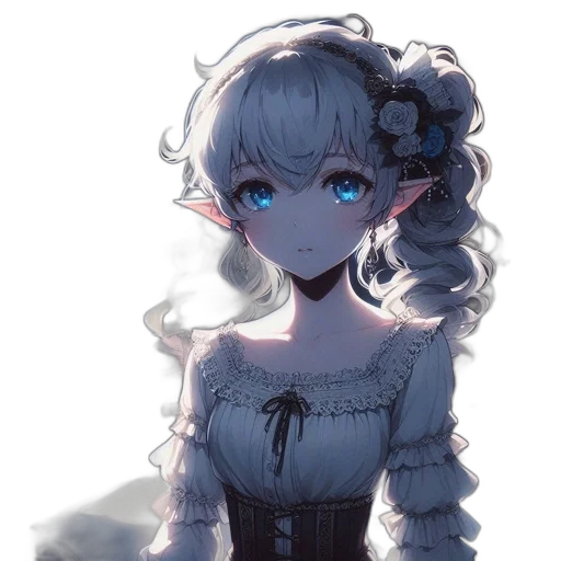 dress, staff, face, crown transparent PNG cut-out