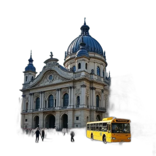 building, photorealistic, concept art, 3d render transparent PNG cut-out