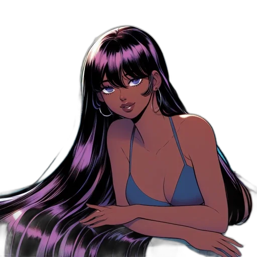 hair, anime, concept art, cartoon transparent PNG cut-out