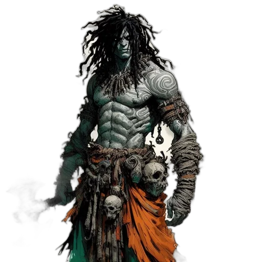 comic book art, concept art, fantasy art, photorealistic transparent PNG cut-out