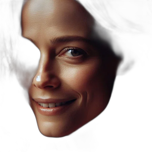 face, robot, mask, hair transparent PNG cut-out