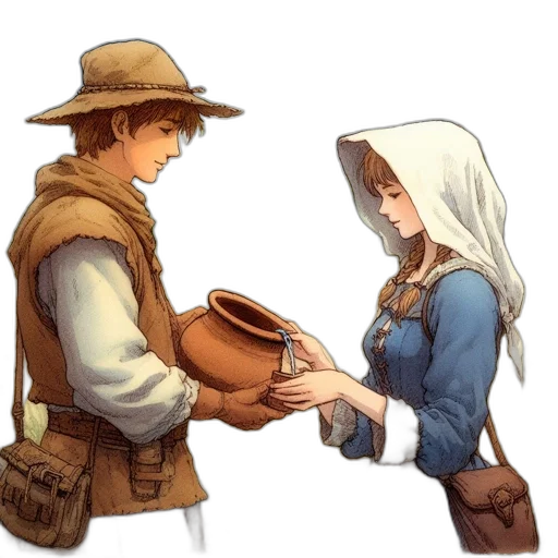 hat, concept art, fantasy art, watercolor transparent PNG cut-out