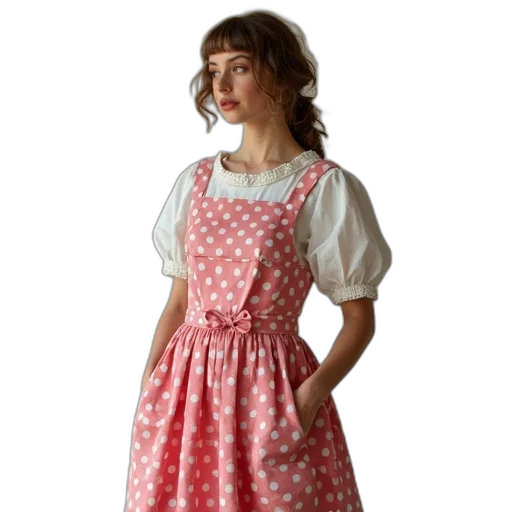 dress, face, staff, photorealistic transparent PNG cut-out