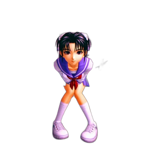 pixel art, vaporwave, 3d render, anime transparent PNG cut-out