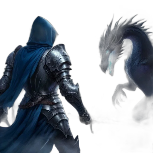 dragon, sword, fantasy art, concept art transparent PNG cut-out