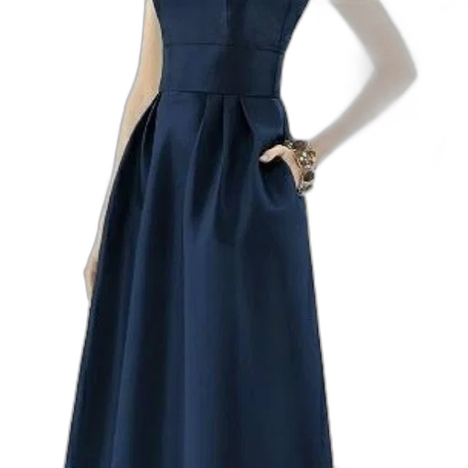 dress, 3d render, blue, dark transparent PNG cut-out
