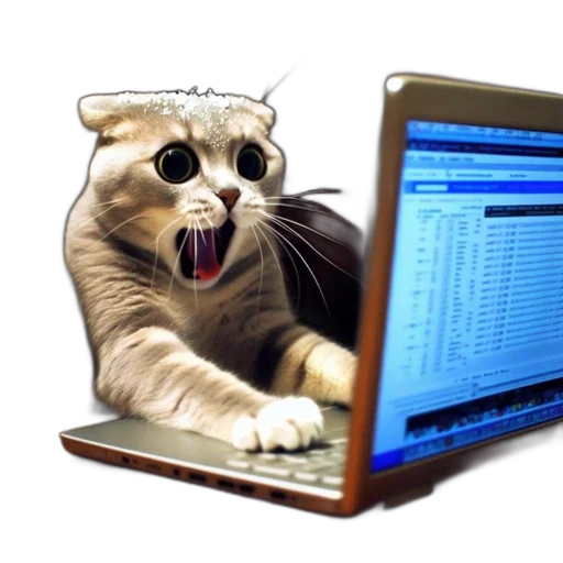 amused, startled, feline, rests transparent PNG cut-out