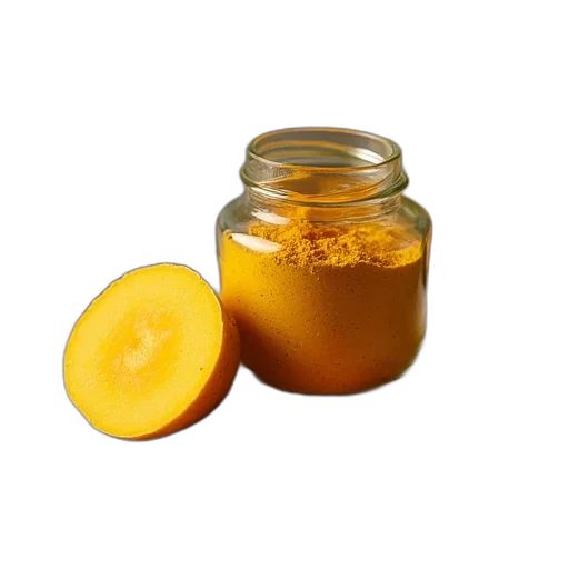 food, bottle, jar, tumeric transparent PNG cut-out