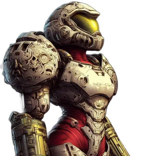 robot, weapon, concept art, comic book art transparent PNG cut-out