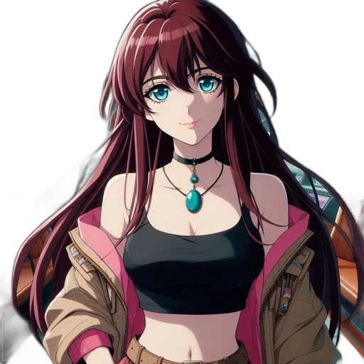 jacket, weapon, staff, jewelry transparent PNG cut-out
