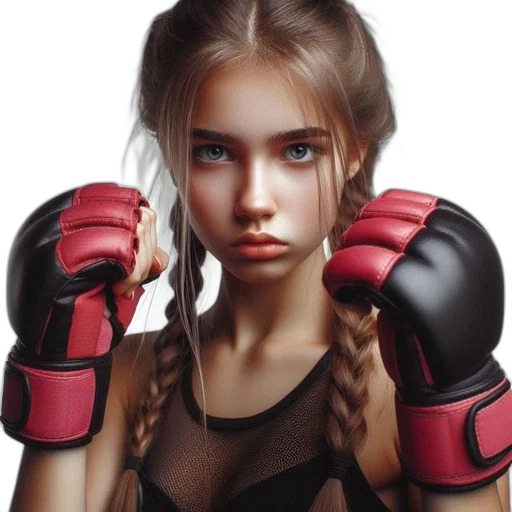 face, weapon, hair, photorealistic transparent PNG cut-out