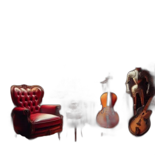 furniture, photorealistic, concept art, oil painting transparent PNG cut-out