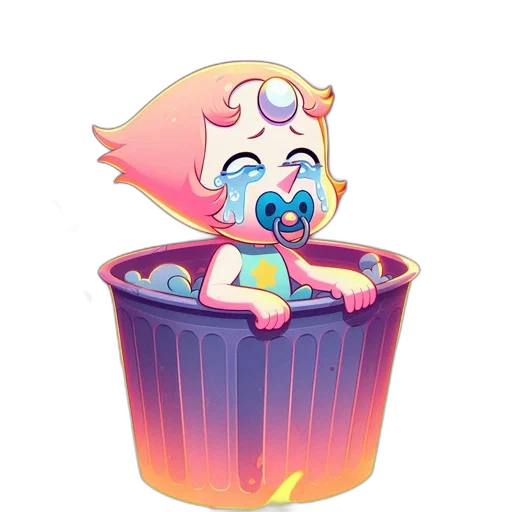 creature, vaporwave, pixel art, concept art transparent PNG cut-out