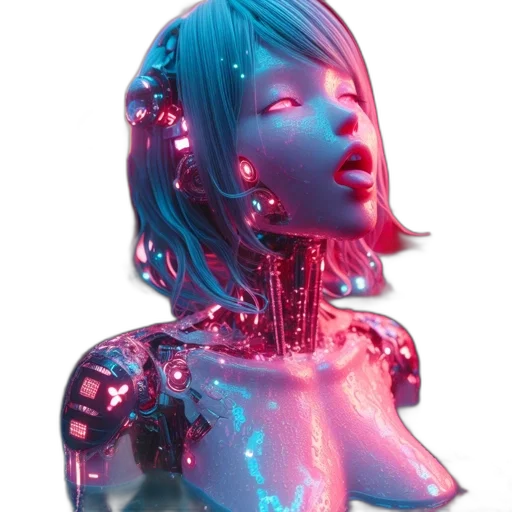 robot, jewelry, dress, face transparent PNG cut-out