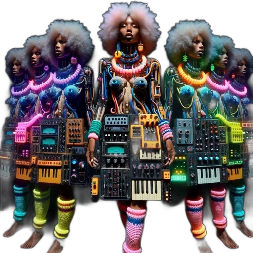 cyberpunk, concept art, colorful, neon transparent PNG cut-out