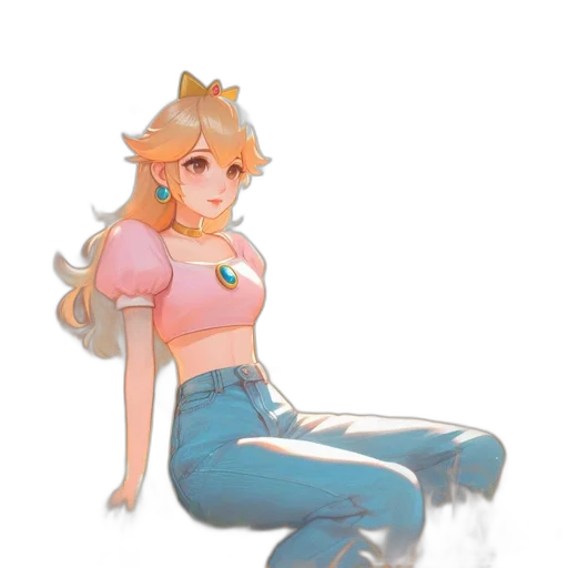 dress, crown, staff, creature transparent PNG cut-out