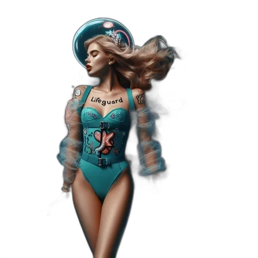 dress, concept art, comic book art, 3d render transparent PNG cut-out