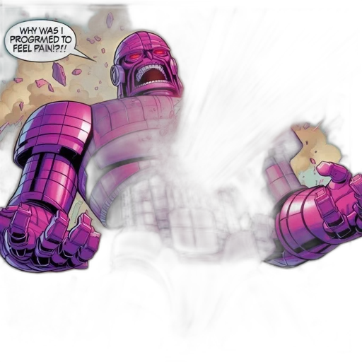robot, weapon, comic book art, concept art transparent PNG cut-out