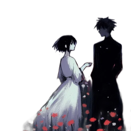 dress, flower, umbrella, concept art transparent PNG cut-out