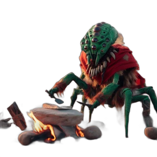 creature, concept art, 3d render, fantasy art transparent PNG cut-out