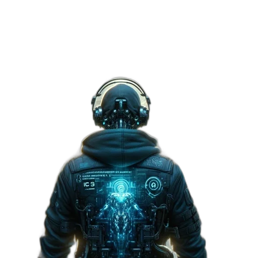 jacket, robot, mask, creature transparent PNG cut-out