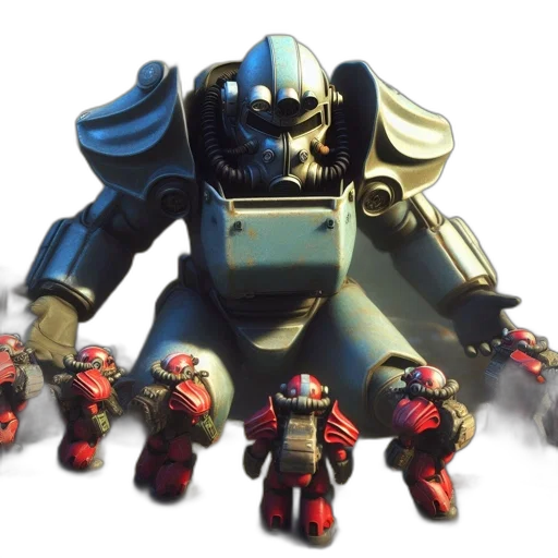 robot, weapon, concept art, 3d render transparent PNG cut-out