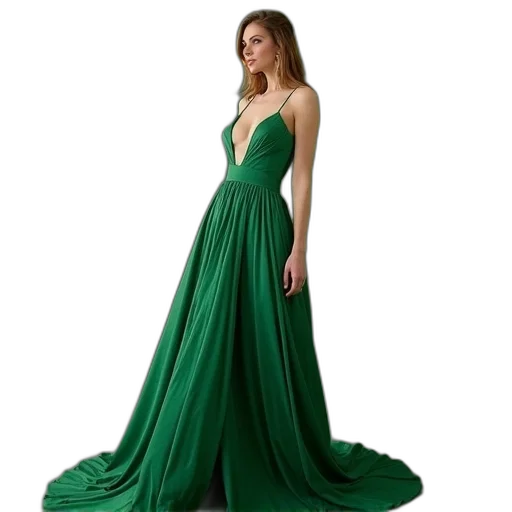 dress, green, earth tones, color transparent PNG cut-out