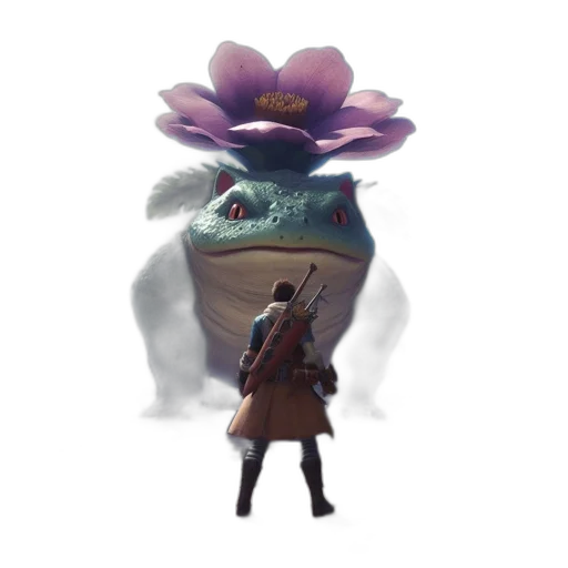 hat, creature, dragon, staff transparent PNG cut-out