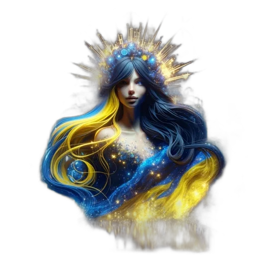 crown, dress, jewelry, fantasy art transparent PNG cut-out