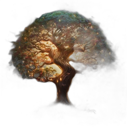 tree, crown, face, hair transparent PNG cut-out