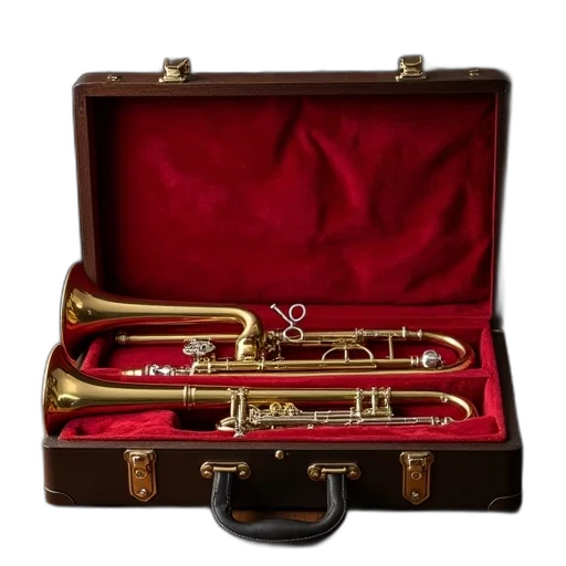 weapon, two, brass, instrument transparent PNG cut-out