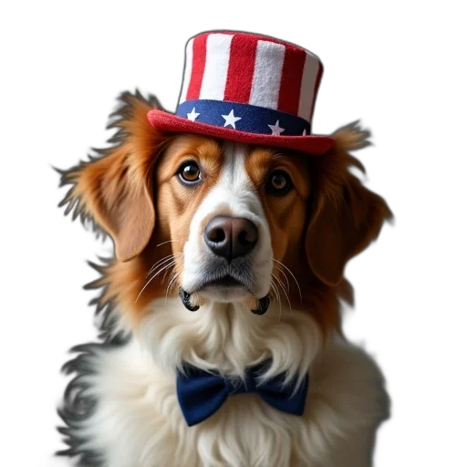 animal, hat, staff, photorealistic transparent PNG cut-out