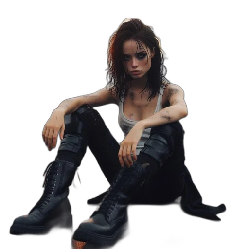 shoes, jacket, weapon, creature transparent PNG cut-out