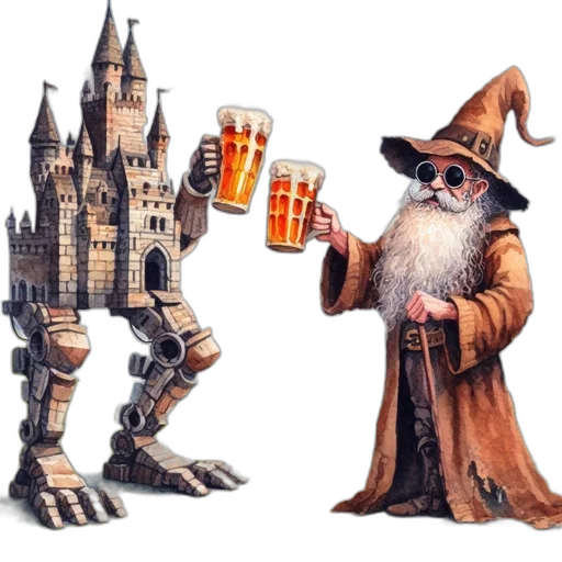 concept art, fantasy art, pixel art, 3d render transparent PNG cut-out