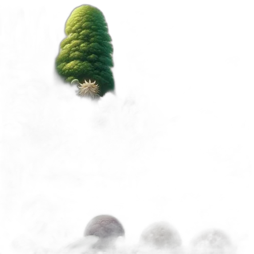 tree, crown, hair, creature transparent PNG cut-out