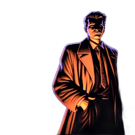 jacket, comic book art, concept art, cyberpunk transparent PNG cut-out