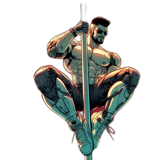 sword, staff, weapon, comic book art transparent PNG cut-out