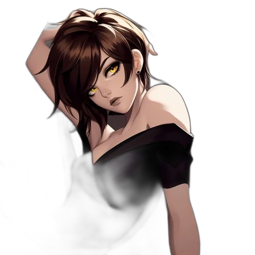 dress, hair, face, mask transparent PNG cut-out