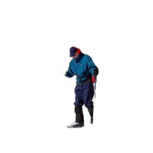 jacket, staff, mask, creature transparent PNG cut-out