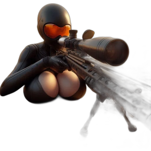 weapon, robot, concept art, 3d render transparent PNG cut-out