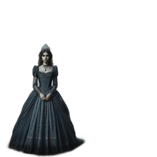 dress, crown, concept art, 3d render transparent PNG cut-out