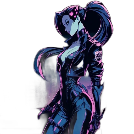 staff, robot, concept art, cyberpunk transparent PNG cut-out