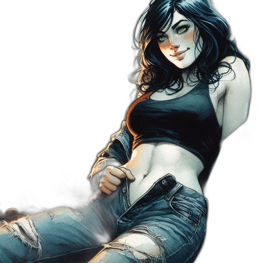 comic book art, concept art, fantasy art, watercolor transparent PNG cut-out
