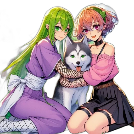 staff, animal, anime, pixel art transparent PNG cut-out