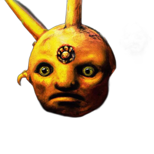 mask, face, staff, creature transparent PNG cut-out