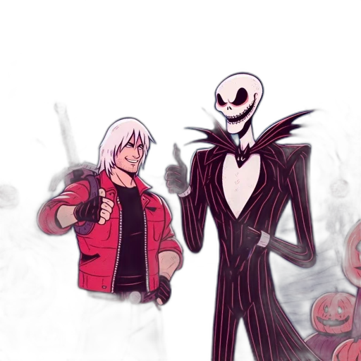 jacket, staff, mask, creature transparent PNG cut-out